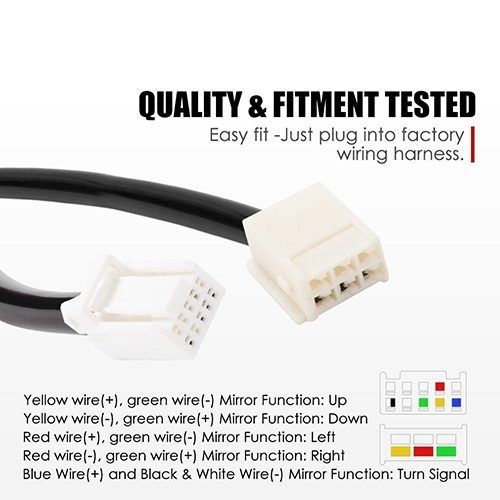 Extendable Towing Mirrors Suitable for Toyota Hilux 2005-2015