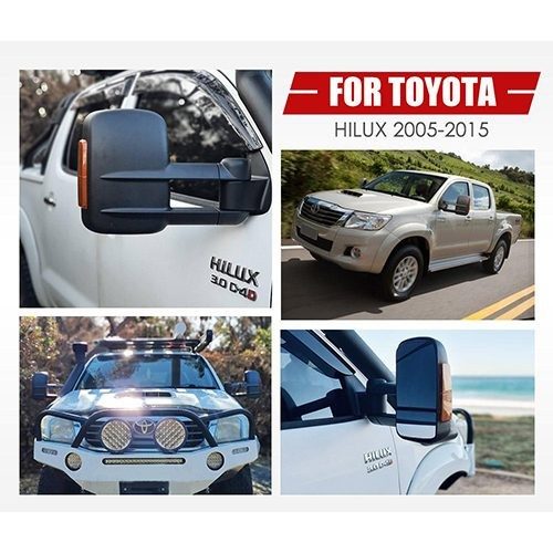 Extendable Towing Mirrors Suitable for Toyota Hilux 2005-2015