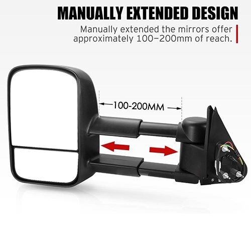 Extendable Towing Mirrors Suitable for Toyota Prado 120 2003-2009