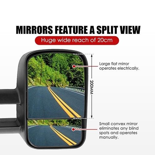 Extendable Towing Mirrors Suitable for Holden Colorado 2008-2011