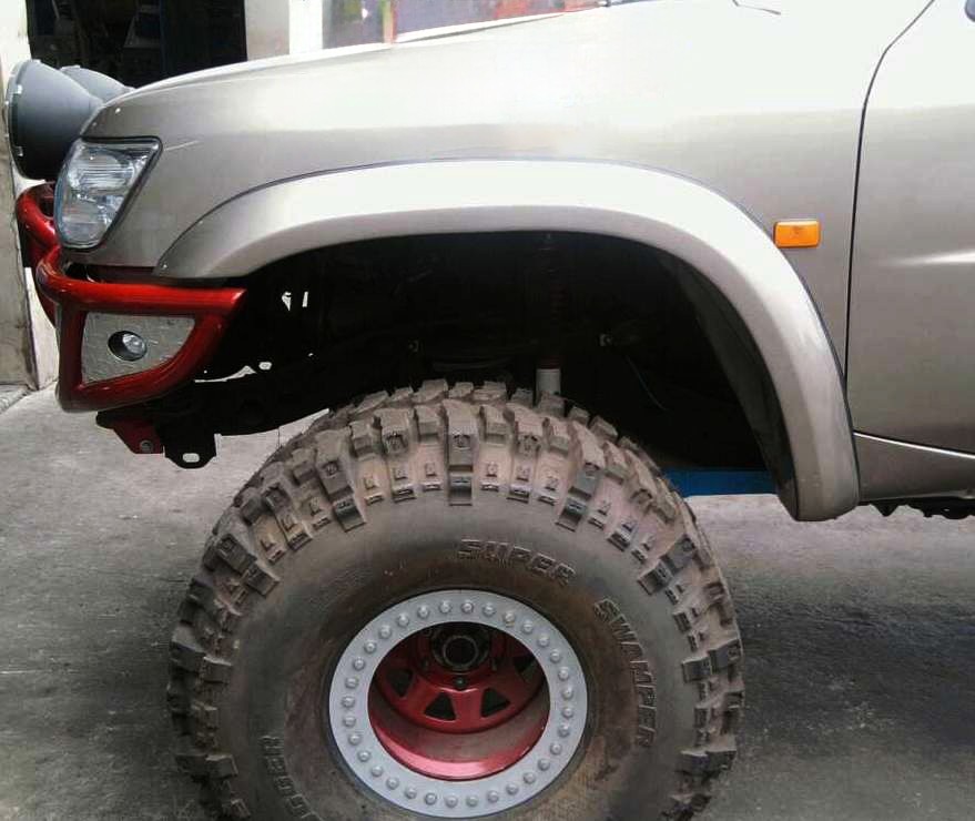 Factory Style Flares Suitable For Nissan GU Patrol Series 1-7 97-On Extended Comp Truck Front Flares Only