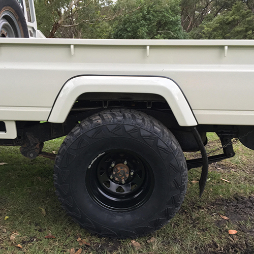 Factory Style Flares Suitable for Toyota Landcruiser  Ute GDJ79 / VDJ79 2007+ and 2023+ Dual Cab Rear Only