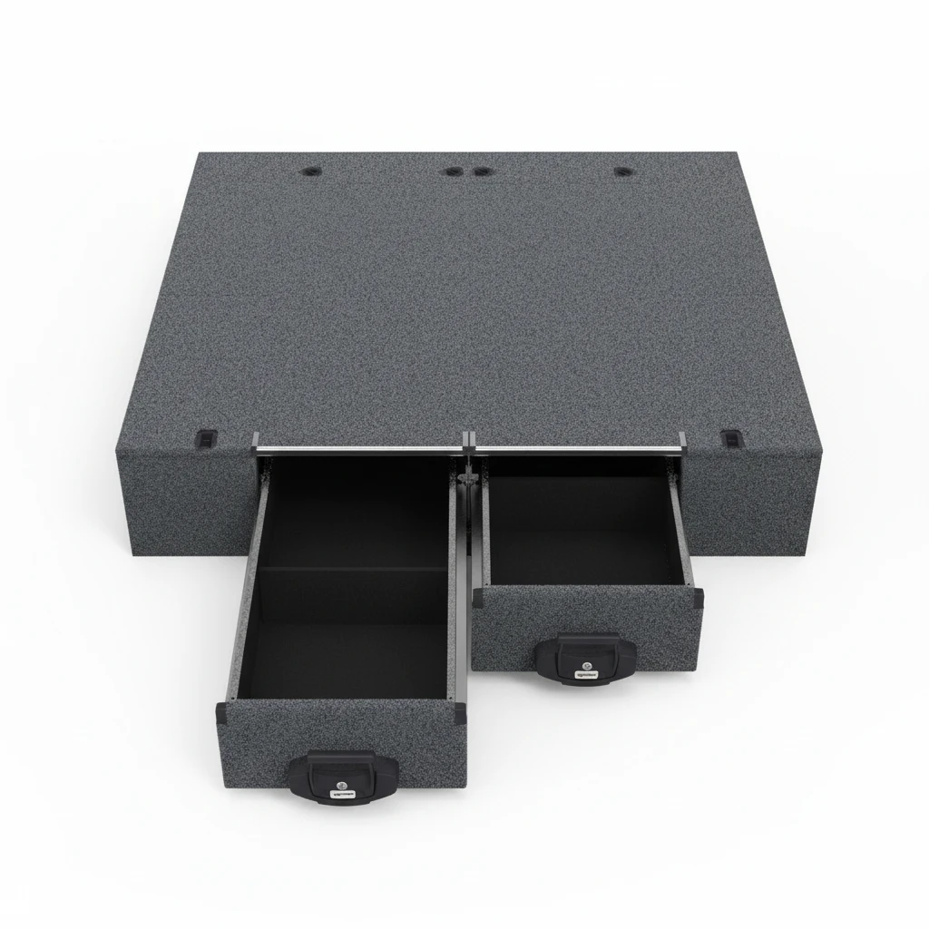 4WD Interiors Fixed Floor Drawers Suitable For Dodge Ram 1500 DS Express Crew Cab 01/2018-12/2023