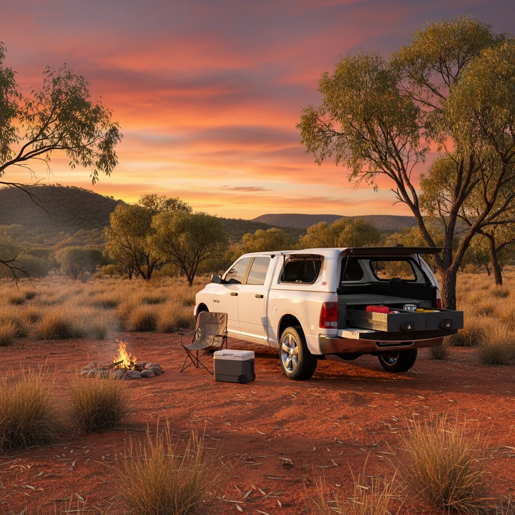 4WD Interiors Fixed Floor Drawers Suitable For Dodge Ram 1500 DS Express Crew Cab 01/2018-12/2023