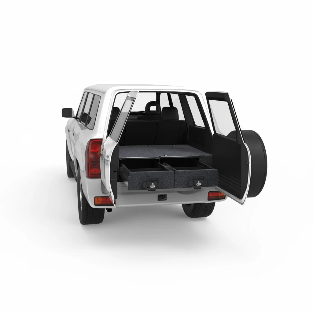 Drawer System Suitable For Nissan Patrol GU Wagon Without Rear Air Con 11/1997-12/2016