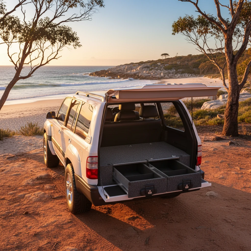 Drawer System Suitable For Toyota Landcruiser 100 Series GXL Wagon With Air Con 04/1998-07/2002