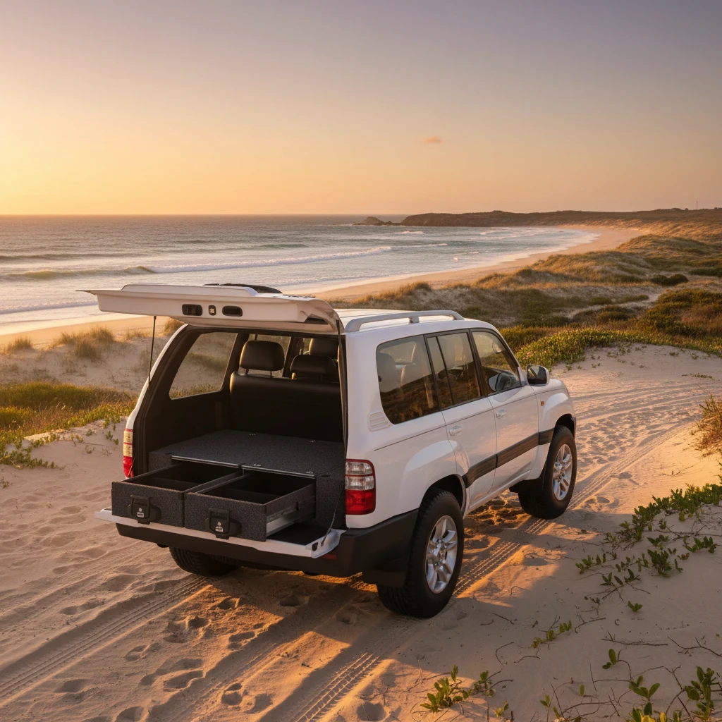 Drawer System Suitable For Toyota Landcruiser 100 Series GXL Wagon With Rear Air Con 08/2002-11/2007