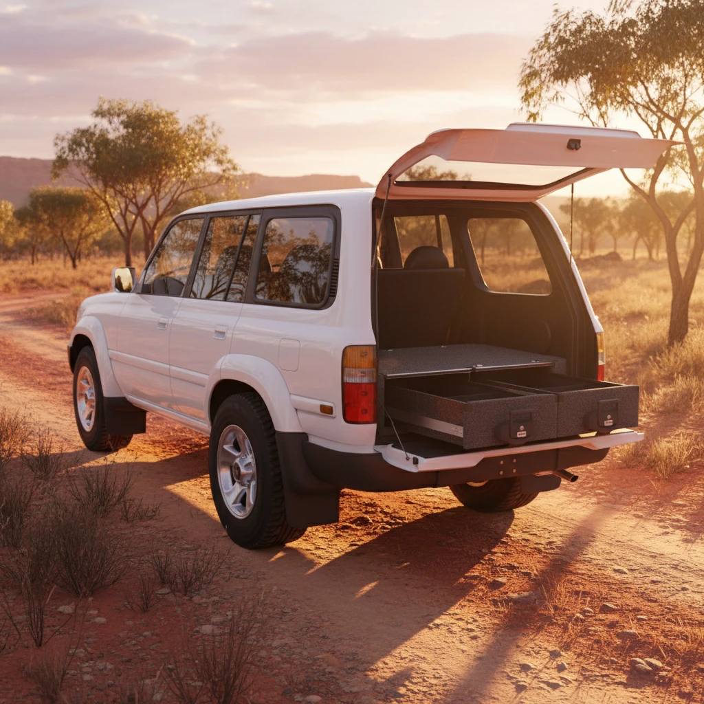 Drawer System Suitable For Toyota Landcruiser 80 Series GXL Diesel With Factory Binnacle 05/1990-12/1994