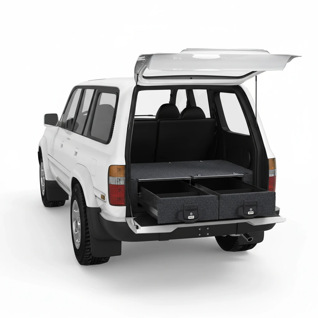 Drawer System Suitable For Toyota Landcruiser 80 Series GXL Diesel With Factory Binnacle 05/1990-12/1994