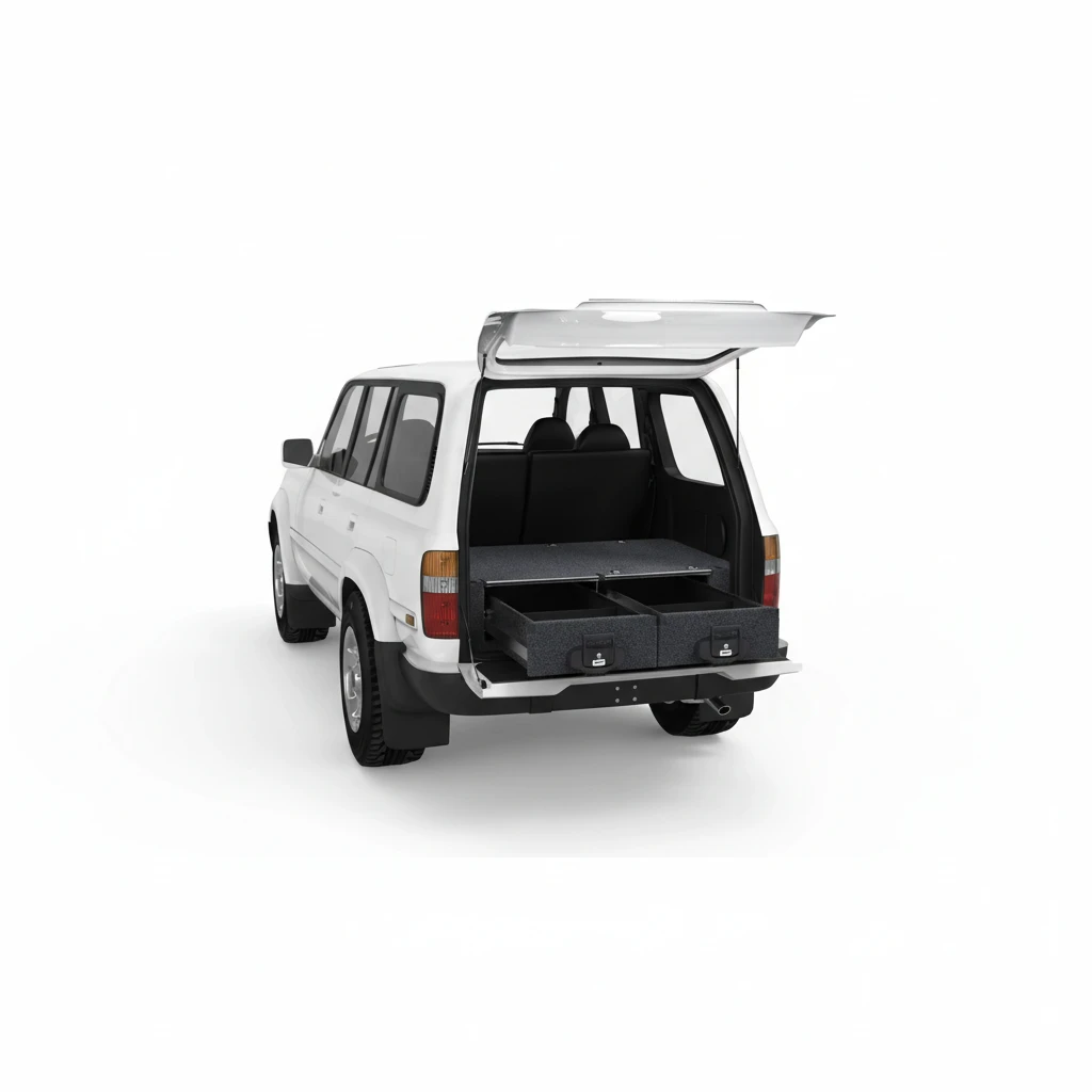 Drawer System Suitable For Toyota Landcruiser 80 Series GXL Diesel With Factory Binnacle 01/1995-03/1998